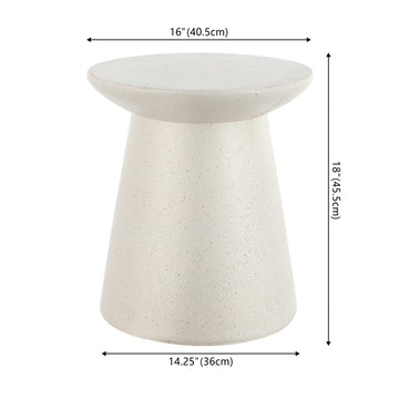 Hollie 18" Minimalist Modern Drum Accent Table Pedestal - JONATHAN Y